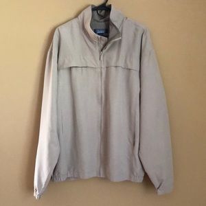 Khaki Lightweight Windbreaker, with side pockets